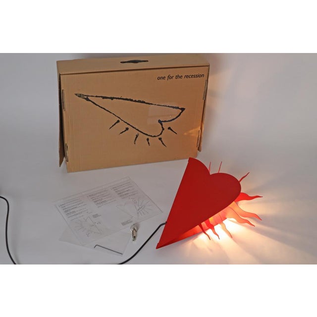 One for the Recession Wall Lamp in Red Heart Shape by Ingo Maurer, 1994 For Sale - Image 11 of 14