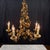 Antique Scrolling Vines French Gold Tole Chandelier With Original Gilding For Sale - Image 4 of 10
