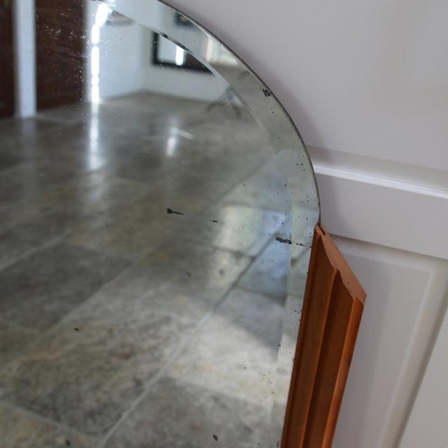 Large Art Deco Style Beveled Mirror, France, 1950s For Sale - Image 4 of 12