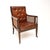A beautiful and extremely well made antique Edwardian leather and caned armchair. This was made in England, it dates from...