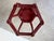 Baker Furniture Chinoiserie Style Red Lacquer Hexagonal Side Table For Sale - Image 12 of 12