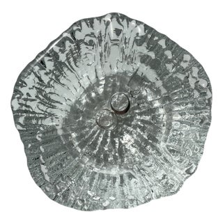 Textured Glass Sea Jellyfish Ashtray from Pukeberg, Sweden, 1960s For Sale