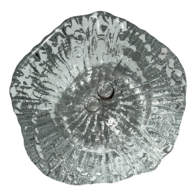 Textured Glass Sea Jellyfish Ashtray from Pukeberg, Sweden, 1960s For Sale