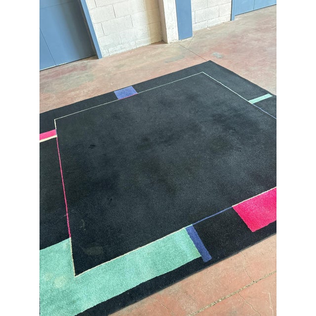 1980s Vintage Square Kinast Rug, 1980s For Sale - Image 5 of 7
