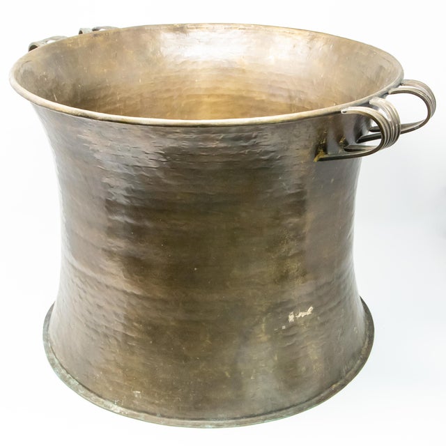 Early 20th Century Jardinière Hammered Brass For Sale - Image 12 of 13