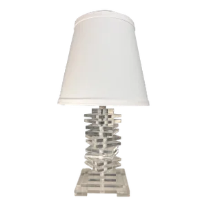 Vintage 1970s Lucite Lamp