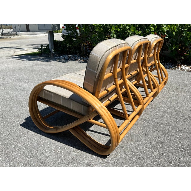Restored 3-Seater Vintage Rattan Sofa For Sale - Image 13 of 16
