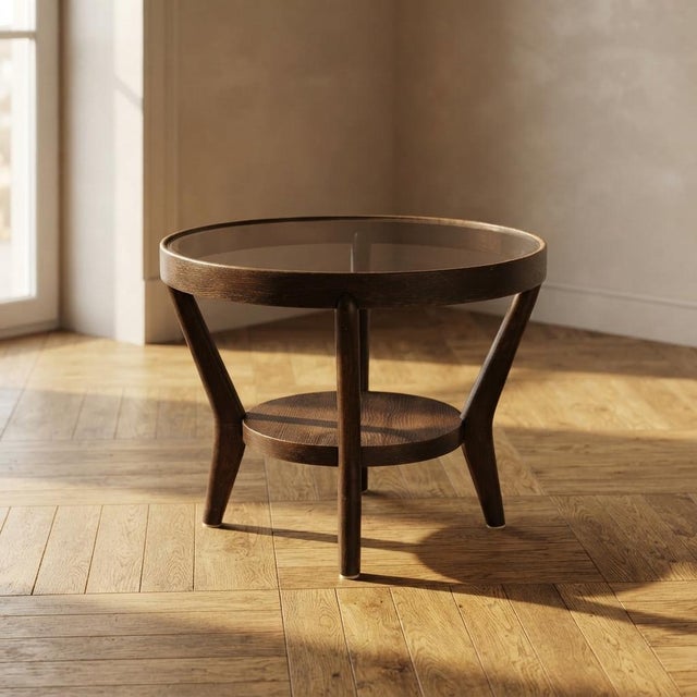 Wood Coffee Table by Karel Kozelka & Antonín Kropáček for Interier Praha, 1940s For Sale - Image 7 of 7