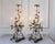 Pair Of Italian Candelabra 20th Century Silver-leaf Wrought Iron Foliate Lamps For Sale - Image 13 of 15