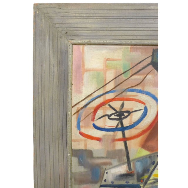 Mid-Century Modern 1940s Abstract Painting by Art Miller For Sale - Image 3 of 5