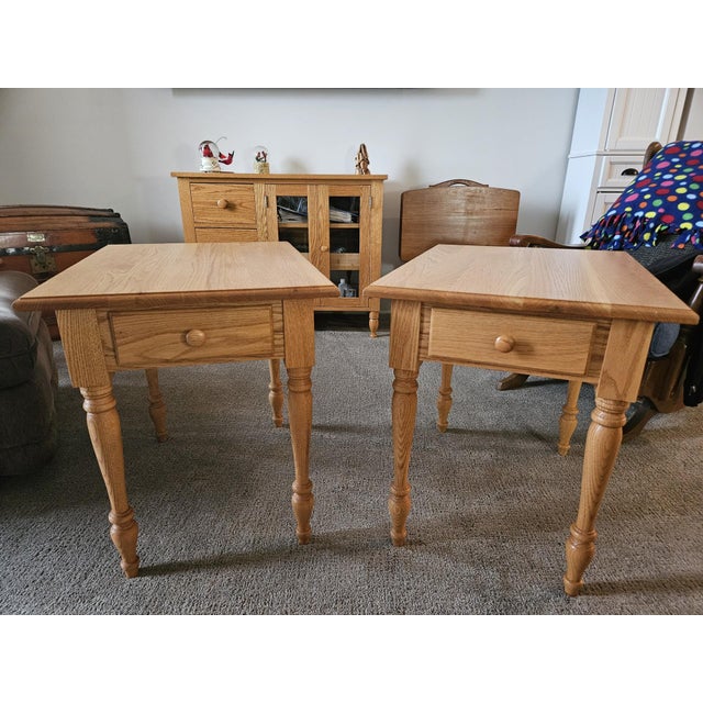 Contemporary End Tables Amish Made -Set of 2 For Sale - Image 3 of 10