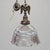 Vintage Eagle Pendant Light, Ribbed Glass Shade, Upcycled Fixture For Sale - Image 9 of 16