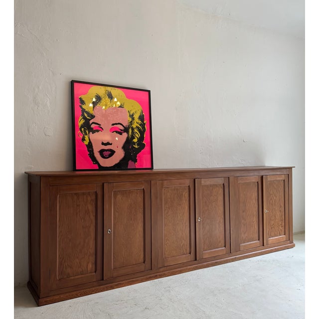 Large Early 20th Century Pitch Pine Sideboard, 1920s For Sale - Image 13 of 13