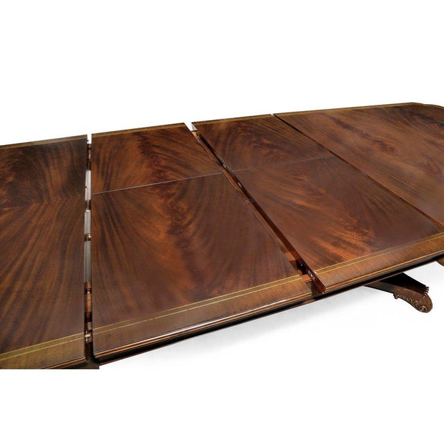 Regency Double Pedestal Dining Table For Sale - Image 11 of 11