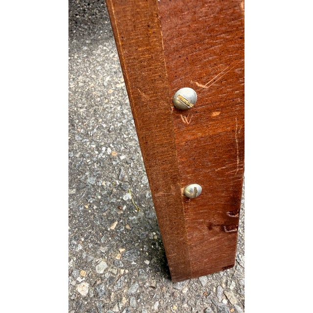 Pair of Henredon Campaign Style Walnut Twin Headboards With Brass Accents For Sale - Image 11 of 12