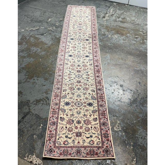 Persian 2ft 6 in X 13ft 6 in Persian Style Floral Wool Runner Rug For Sale - Image 3 of 12