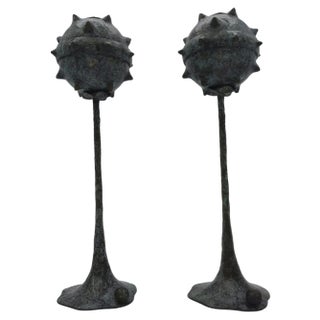 Primus Small Candlesticks by Emanuele Colombi, Set of 2 For Sale
