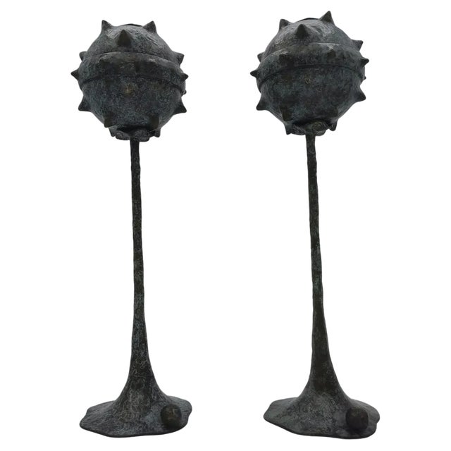 Primus Small Candlesticks by Emanuele Colombi, Set of 2 For Sale