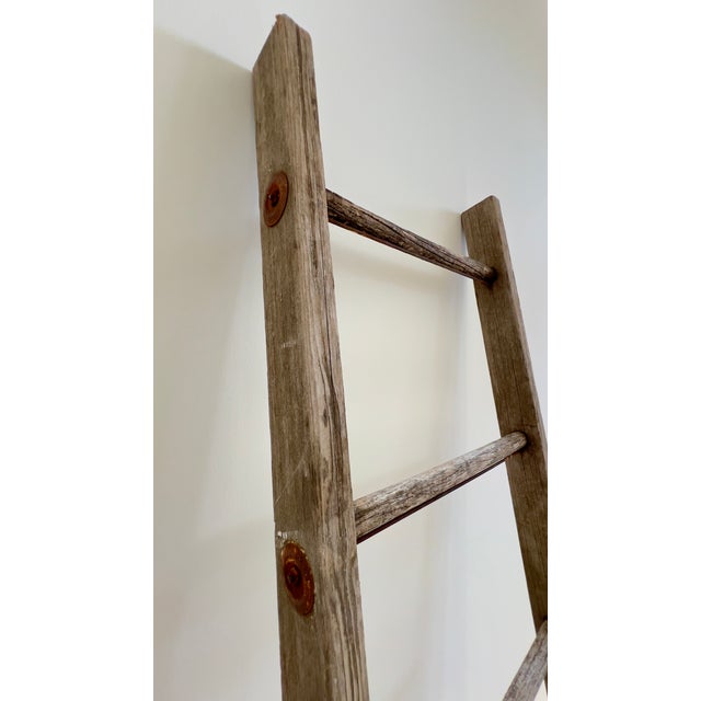 Rustic Early 20th Century Primitive Kansas Homestead Wooden Blanket Ladder For Sale - Image 3 of 8