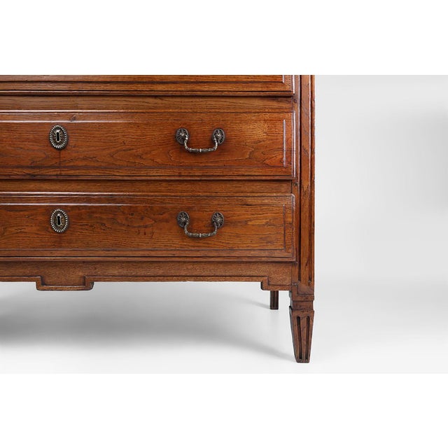French Rustic Chest of 3 Drawers in Oak, 1850s For Sale - Image 4 of 16