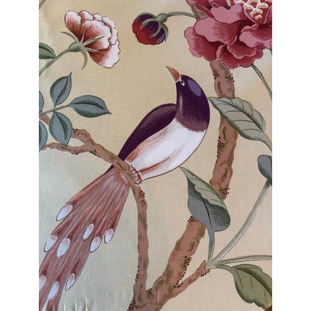 60 yards of classic “Blair” fabric by Joan Kaminski for Bailey and Griffin 1982. This hand print fabric features a yellow...