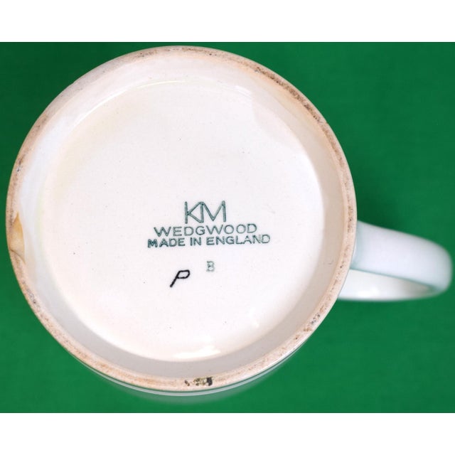 Sz: 4 3/4"H x 5 1/4"W Stamped on underside: KM Wedgwood Made in England *w/ slight chip on inside bottom rim* The KM...
