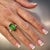 Traditional Natural Tourmaline Sapphire Ring 7 14k WG 12.17 TCW Certified For Sale - Image 3 of 18