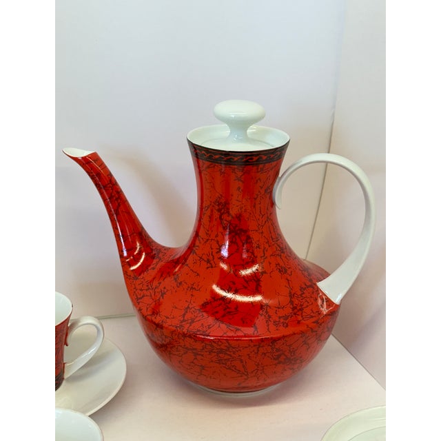 1960s Porcelanas Bidasoa for Block Collection: Demitasse Coffee/Espresso Set With España Flamenco Pattern - 17 Pieces For Sale - Image 9 of 12