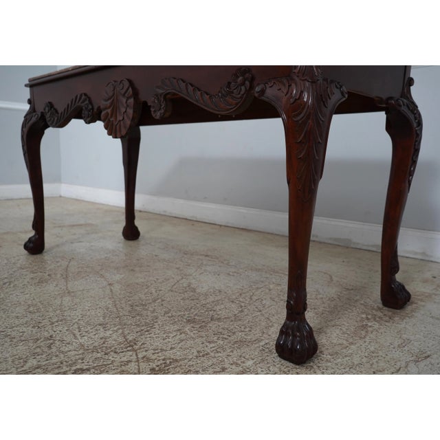 Baker Georgian Style Marble Top Mahogany Console Table For Sale - Image 9 of 12