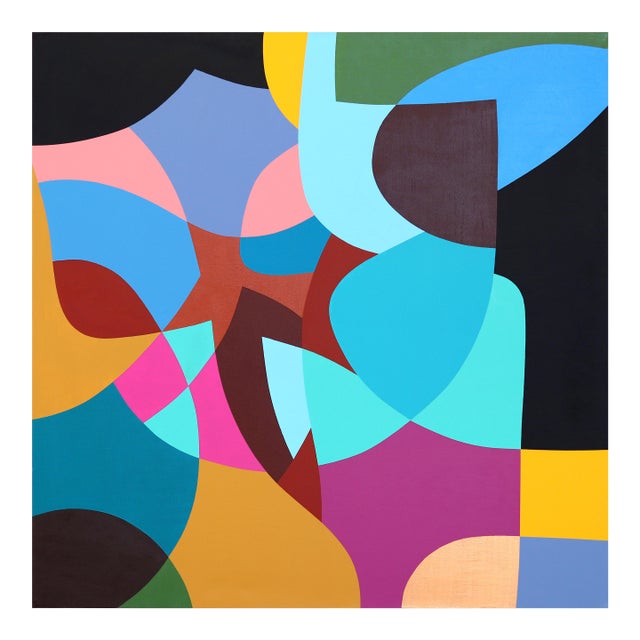 Tree of Life - Abstract Vibrant Colorful Geometric Shape Painting Original Artwork by Federico Pinto Schmid For Sale