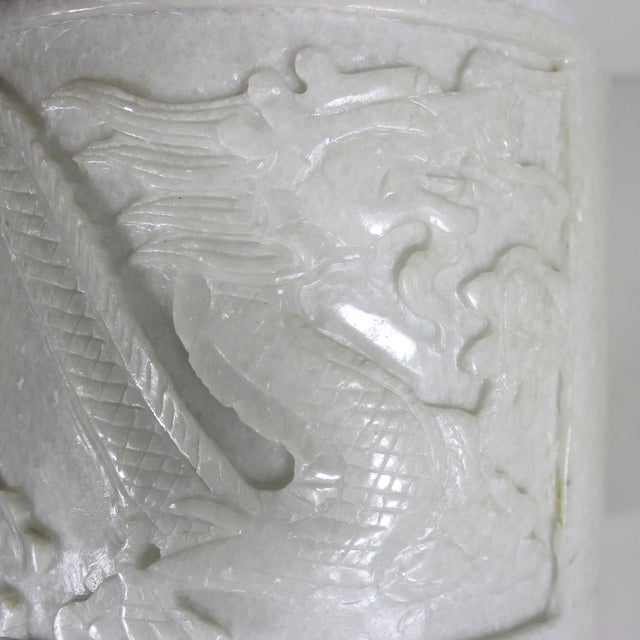 Vintage Carved Stone Dragon Planter For Sale - Image 9 of 9