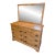 1970s Baumritter Ethan Allen Maple 9 Drawer Dresser With Matching Mirror For Sale