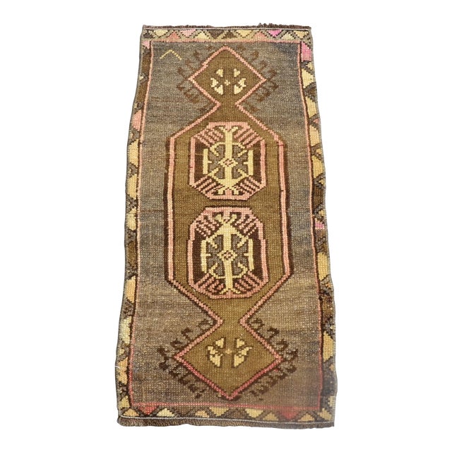 1960s Turkish Small Door Mat Rug For Sale