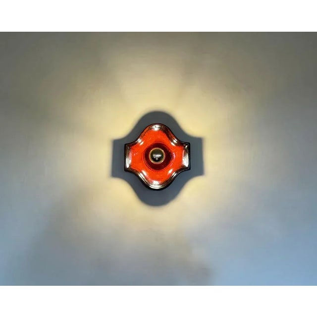 German Ceramic Wall Sconce by Hustadt Leuchten, 1960s For Sale - Image 6 of 7