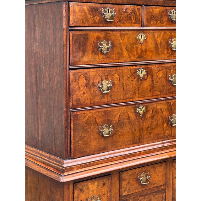 Antique Queen Anne Walnut Chest on Stand, 1710 For Sale - Image 10 of 12