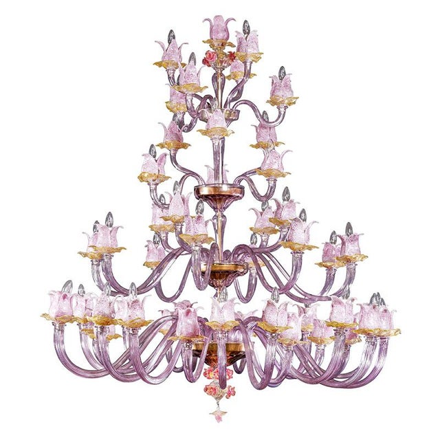 Magnolia Chandelier in Murano Glass, 1950s For Sale - Image 9 of 9