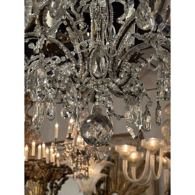 19th C. Italian Beaded Chandelier For Sale In Dallas - Image 6 of 8