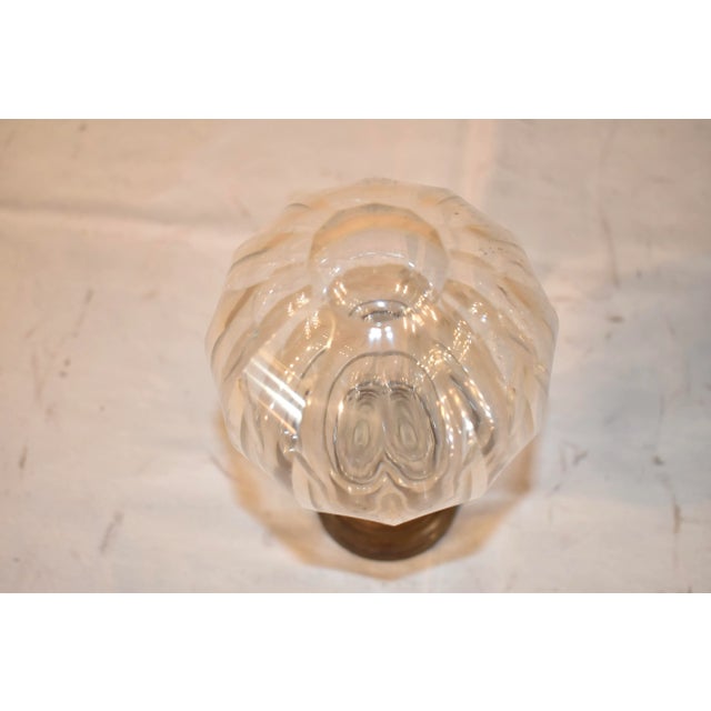 English Cut Crystal Newel Post on a Cast Bronze Base, Circa 1900 For Sale In San Francisco - Image 6 of 7