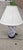 Ceramic Vintage Chinese Porcelain Floral Table Lamp With Hardwood Base & Pleated Shade For Sale - Image 7 of 12