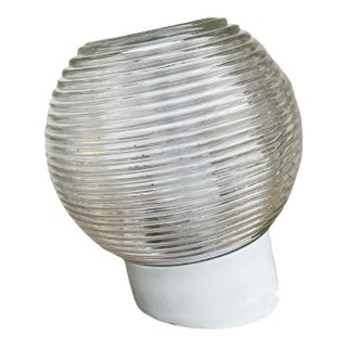 Spherical Slanted Industrial Wall Lamp, Dzpe, Poland, 1970s. For Sale
