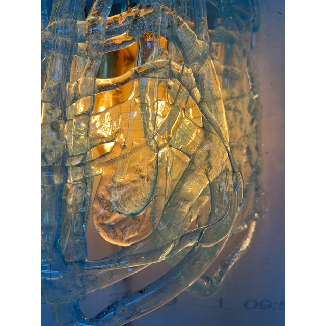 Murano Glass Spun Sugar Wall Sconces from Mazzega, Italy, 1970s, Set of 2 For Sale - Image 10 of 12