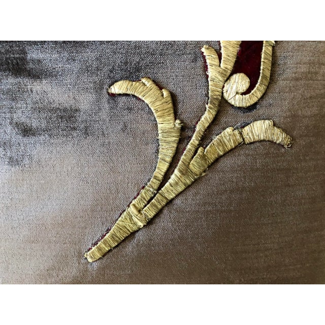 Early 19th Century Dark Grey Velvet Pillows - a Pair For Sale - Image 11 of 13