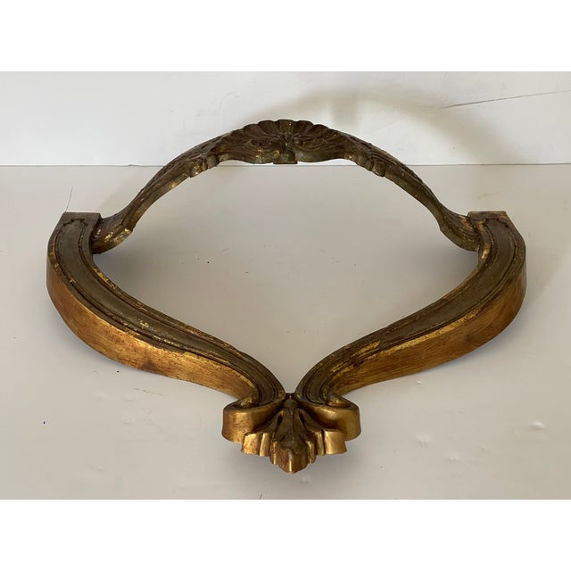1940s Vintage Regency Gold Tone Console Table Base For Sale - Image 4 of 4