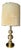 Vintage Boulanger Brass Table Lamp with Original Shade, France, 1970s For Sale