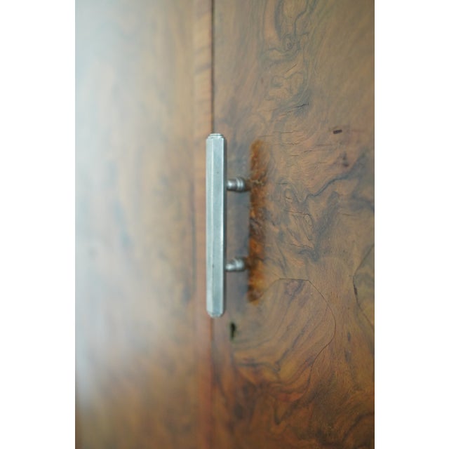 Antique Wylie & Lochhead Glasgow Burl Walnut Armoire Wardrobe For Sale - Image 11 of 18