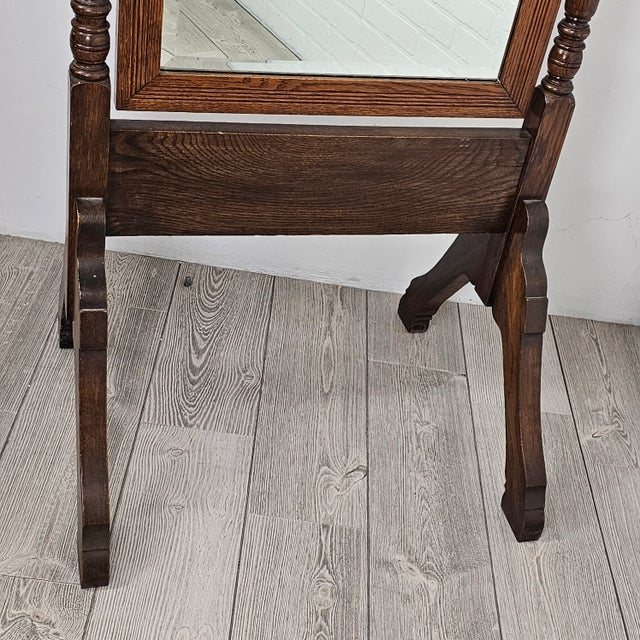 Queen Anne Style Cheval Dressing Mirror | Chairish