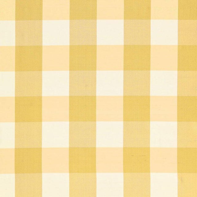 Sample - Schumacher Montgomery Silk Plaid Fabric in Sunrise For Sale