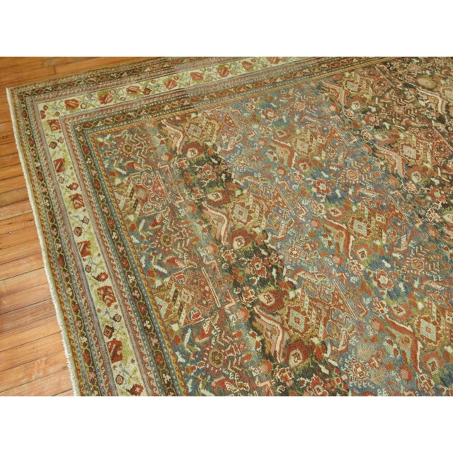 Brown Room Size Antique Persian Malayer Rug For Sale - Image 10 of 10