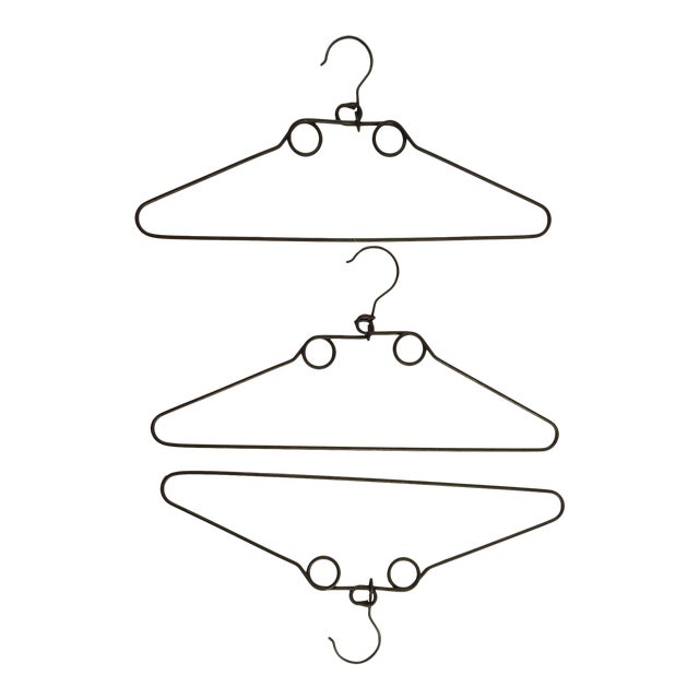Vintage Sculptural Heavy Wire Clothes Hangers Set Of 3 Chairish