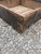 This is a fabulous early antique 19th century English iron-bound oak "trough" with angled sides and wonderful hand forged...